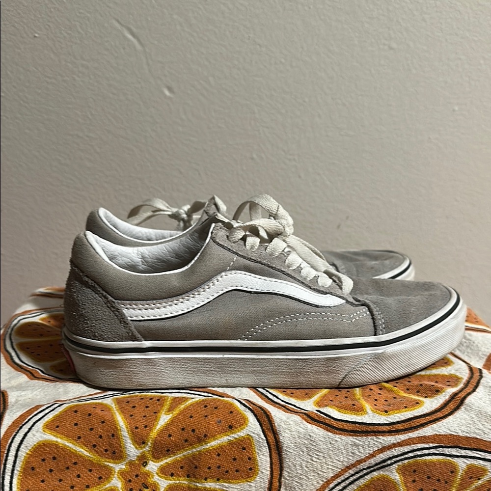 Gray and White Sneakers